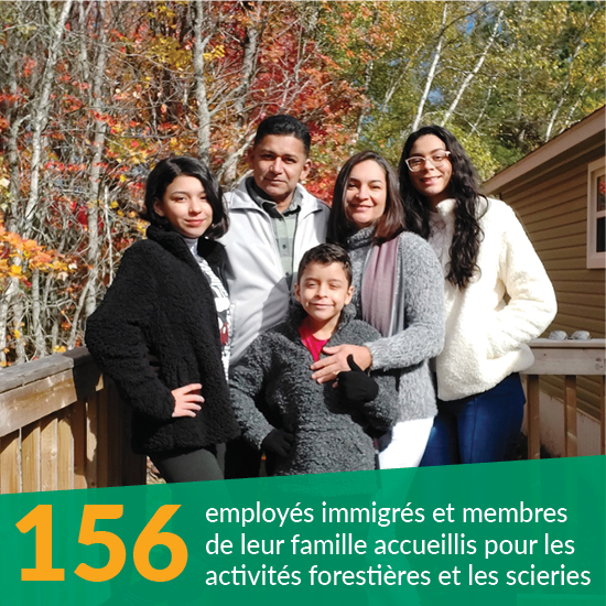 156 employés immigrés et membres de leur famille accueillis pour les activité forestières et les scieries